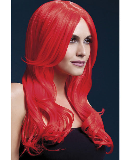 Smiffy The Fever Wig Collection Khloe - Neon Red - Nifty Wigs