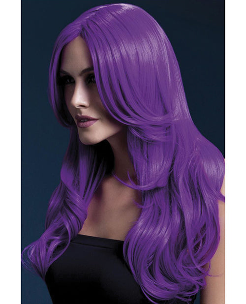 Smiffy The Fever Wig Collection Khloe - Neon Purple - Nifty Wigs