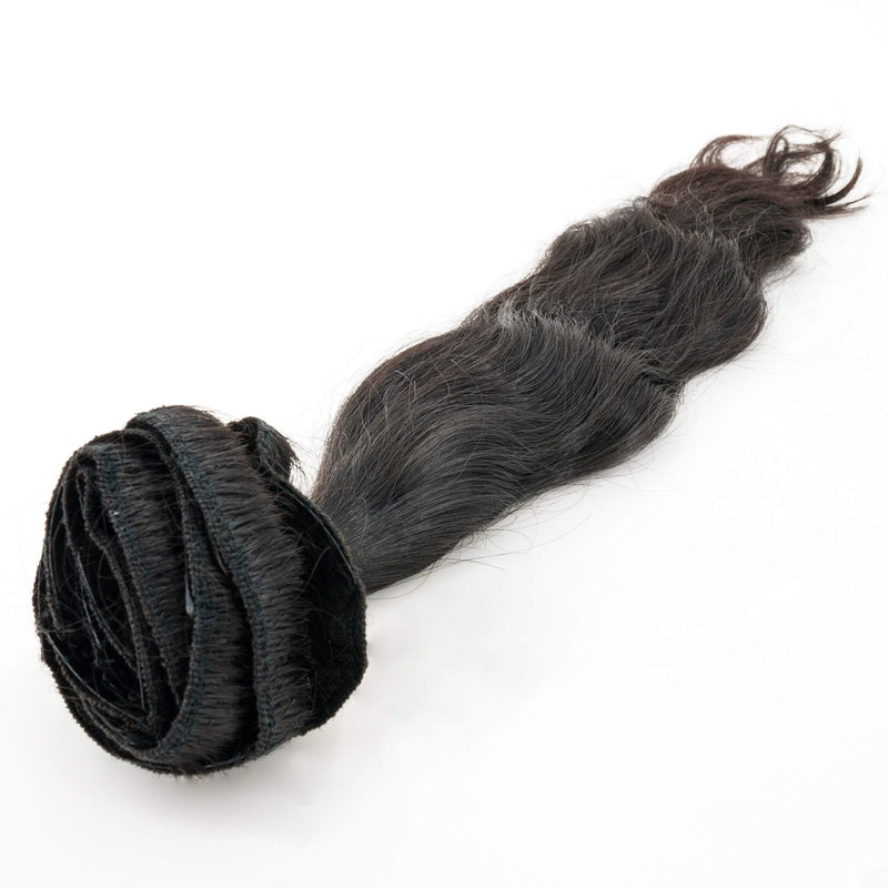 Indian Wavy Natural Black Clip-In Extensions - Nifty Wigs