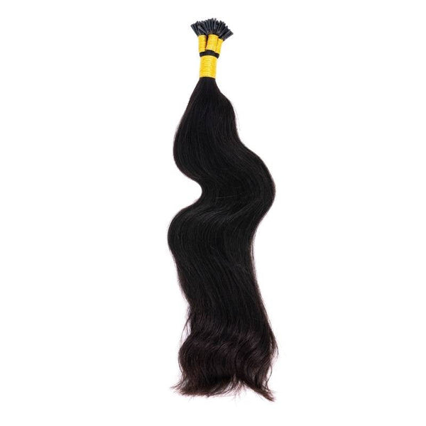 Indian Wavy Natural Black I-Tip - Nifty Wigs